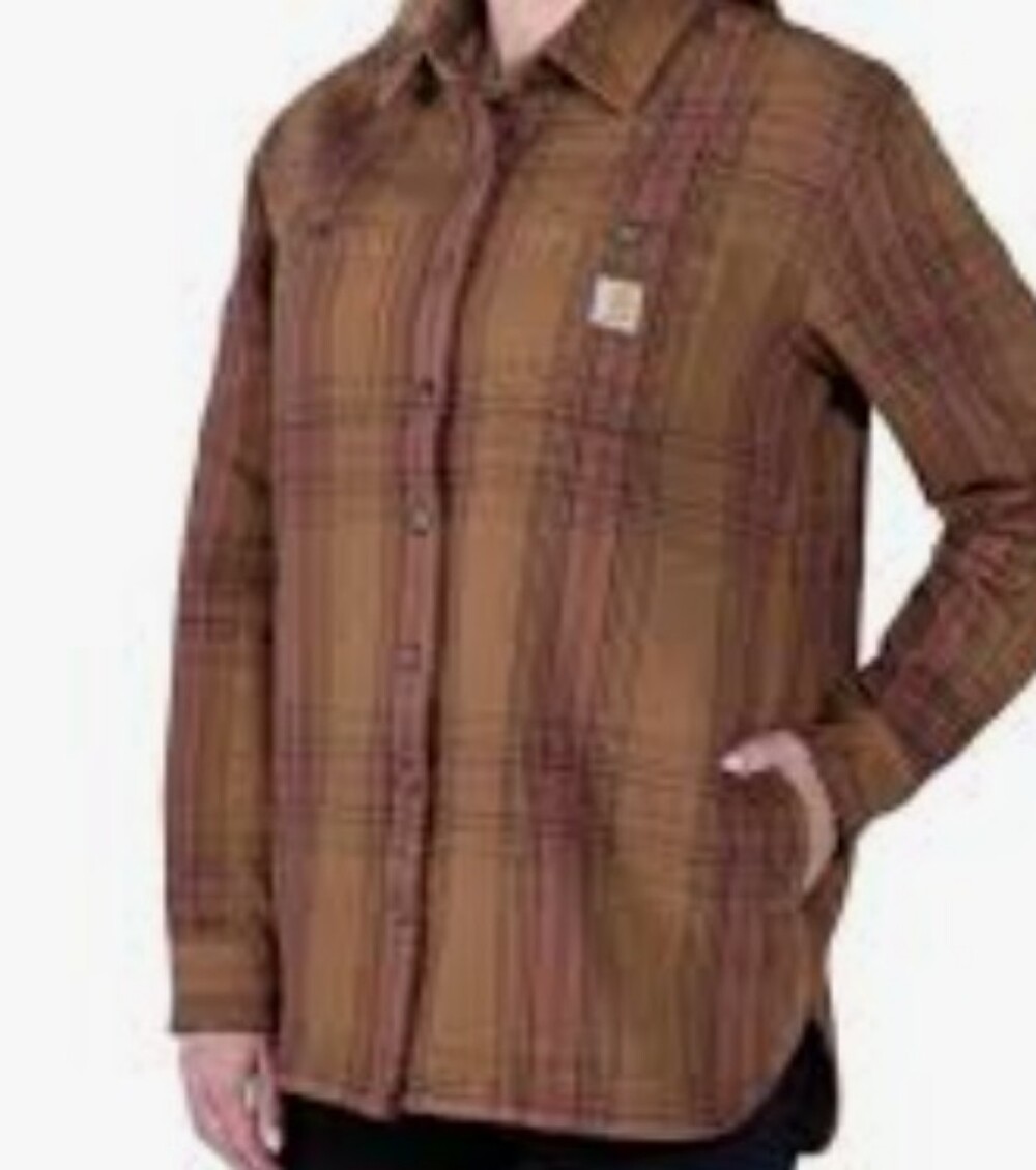 EUC!! Carhartt Women's Loose Fitting Heavy Weight Twill Shirt Jacket. Size L